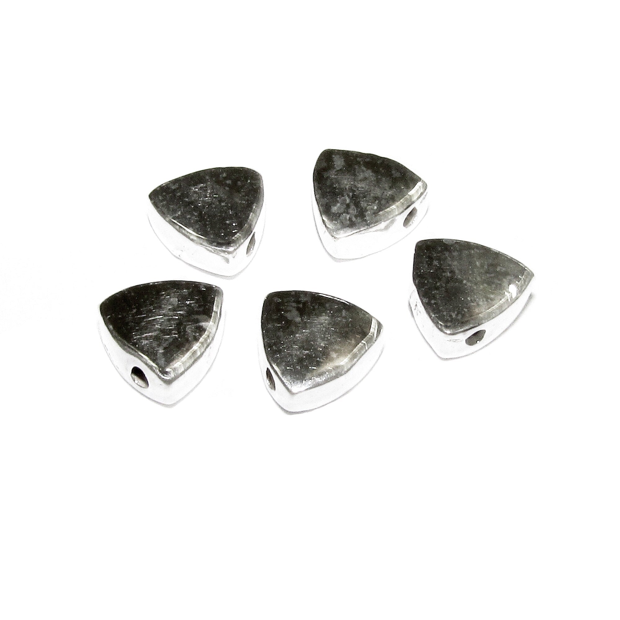 925 Sterling silver triangle flat beads size 6.2x2.2 mm, Flat beads, Silver beads, Jewelry making, Beads bracelet, Silver beads - 1 piece