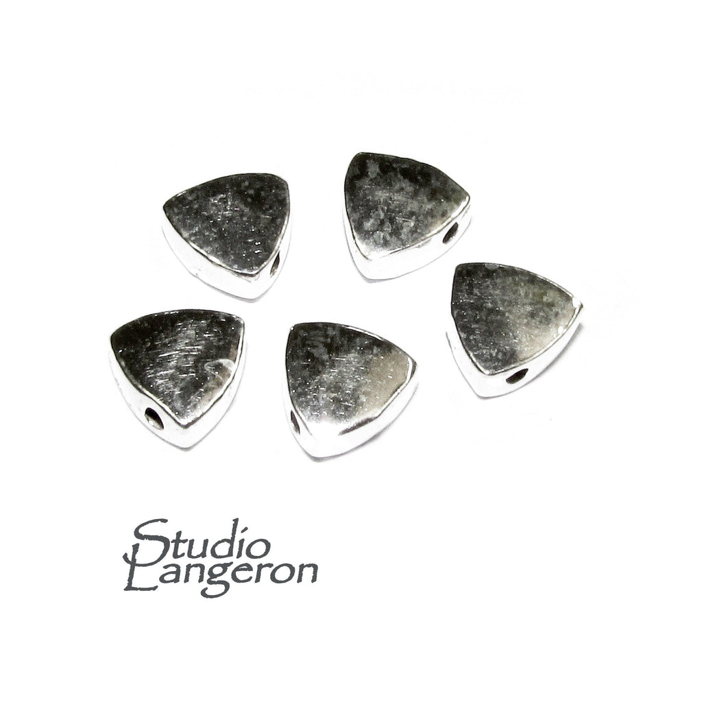 925 Sterling silver triangle flat beads size 6.2x2.2 mm, Flat beads, Silver beads, Jewelry making, Beads bracelet, Silver beads - 1 piece