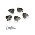 925 Sterling silver triangle flat beads size 6.2x2.2 mm, Flat beads, Silver beads, Jewelry making, Beads bracelet, Silver beads - 1 piece