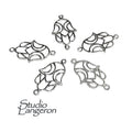 925 Sterling silver large hamsa connector size 2.3x1.4 cm, Hamsa link component, Jewelry making, Connector, Jewelry connector - 1 piece