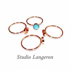 14K Rose solid gold blank ring with bezel cup 6 mm size 4 - 10, Base ring, Rose gold ring, bezel cup, Jewelry making, Setting - 1 piece