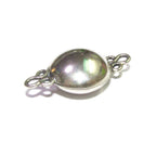 925 Sterling Silver Large Button Padlock Magnetic Clasp, Magnetic clasp, Clasps, Jewelry making, Round clasp, Sterling silver - 1 piece