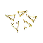 14K Yellow Gold Pinch Pendant Bail, Jewelry Making (1 piece)