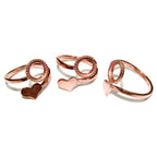 14K Rose gold filled open blank ring with bezel cup 8 mm, base ring, Rose Gold filled, bezel cup, Jewelry making, Ring mounting - 1 piece