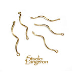 14K Gold Filled Spiral Tube Link Component, tube link, tubes gold filled, tube, Jewelry making, tubes connectors, gold filled - 1 piece