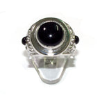 Black onyx ring 925 sterling silver size 9 1/2, Handmade ring, single copy, 925 sterling silver, Black onyx, silver ring, gemstone - 1 piece