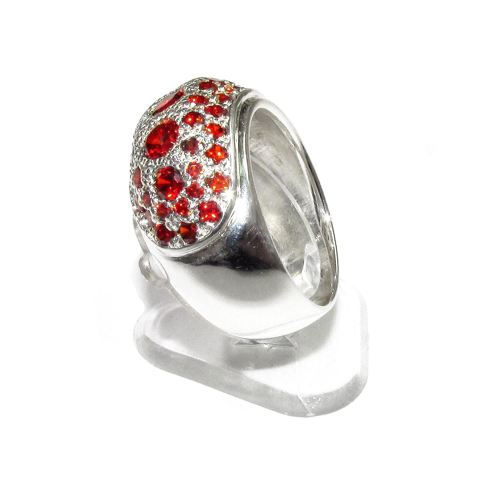 Statement Red topaz ring 925 sterling silver size 7, Handmade ring, single copy, 925 Silver ring, Red topaz, silver ring, gemstone, red ring
