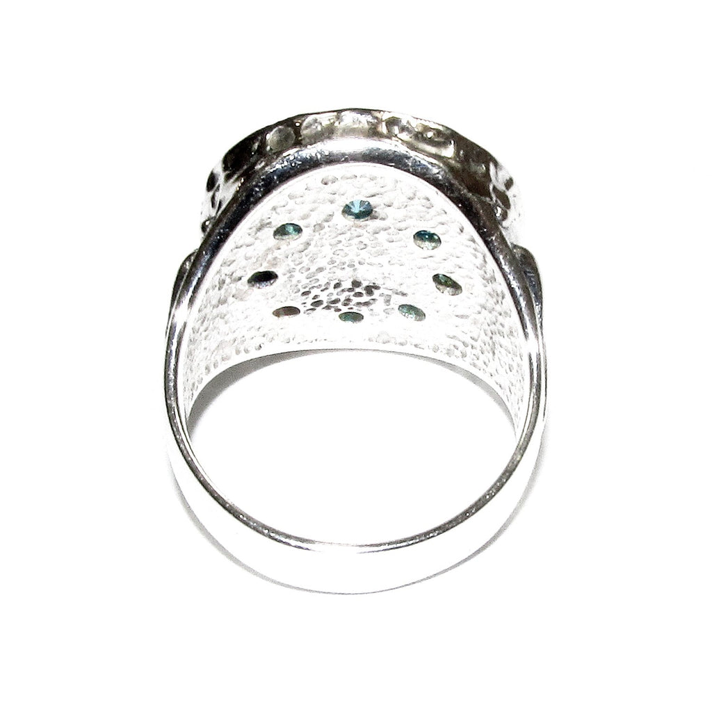 Aquamarine ring 925 sterling silver with stamp size 6 1/2, Handmade ring, single copy, Sterling silver, Aquamarine, Statement ring