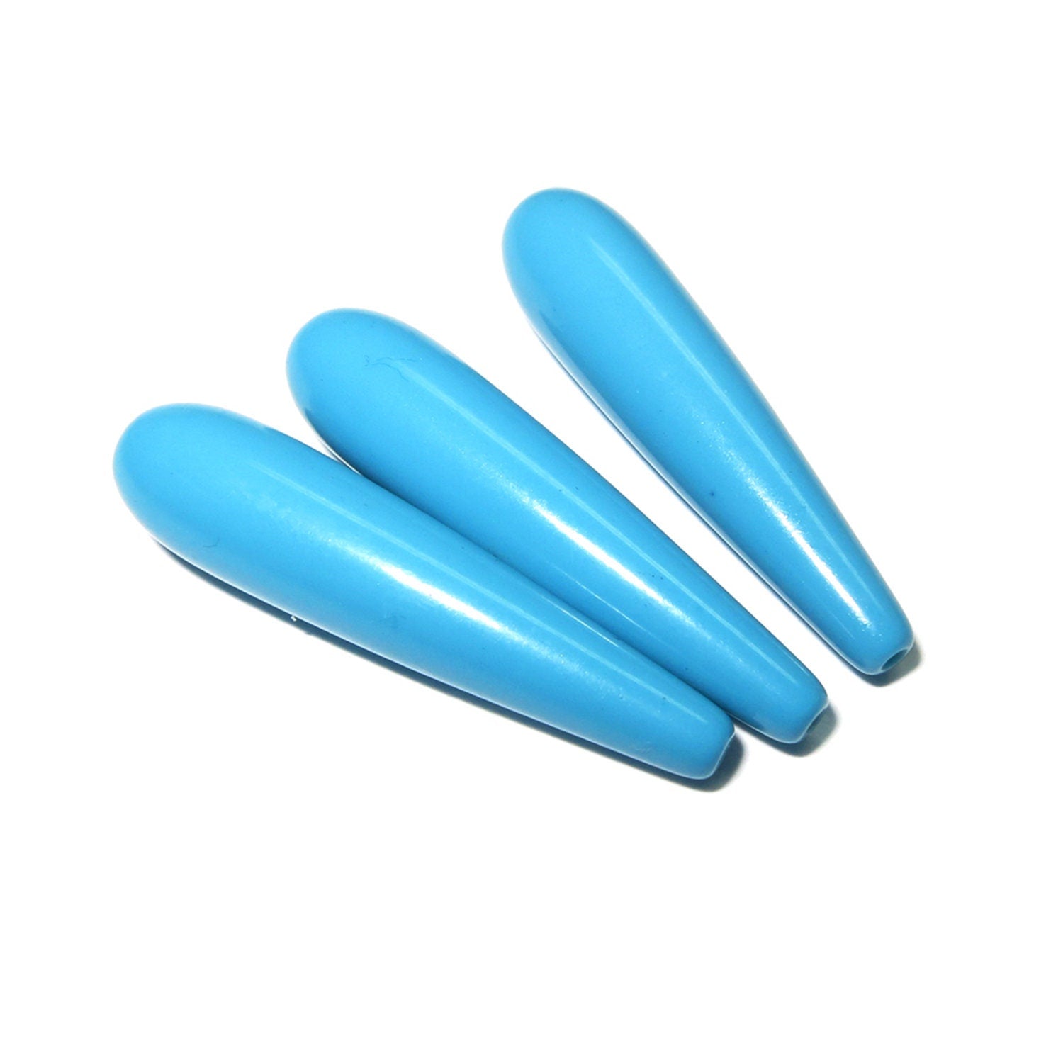 Natural Agate Teardrop half drilled Beads size 30x10 mm, Natural agate, Half Drilled Beads, Blue Gemstones, Jewelry making - 1 piece