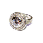 Statement White topaz ring 925 sterling silver size 7, Handmade ring, single copy, Sterling silver, Natural White topaz, White gemstone