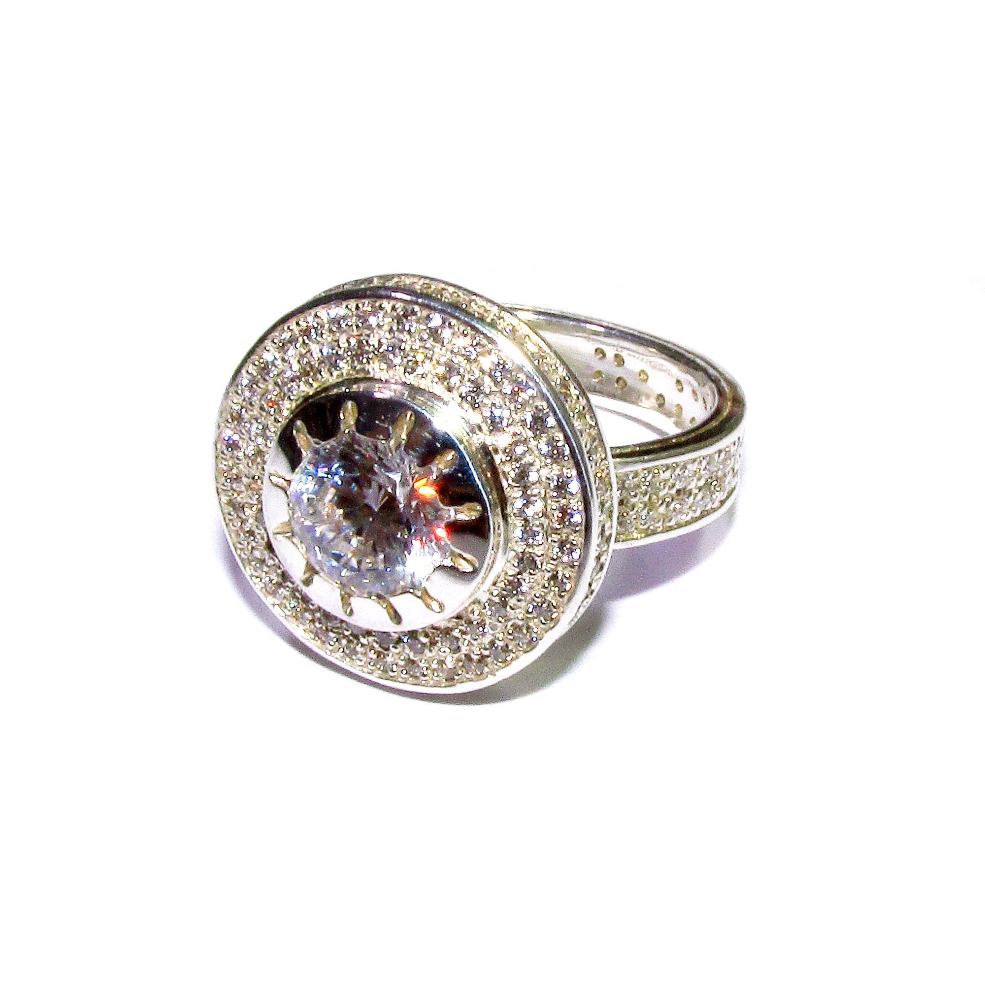 Statement White topaz ring 925 sterling silver size 7, Handmade ring, single copy, Sterling silver, Natural White topaz, White gemstone