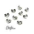 10 pcs (5 pair) 925 Sterling silver Friction Ear Nuts, Butterfly Earring Backs, Earring components, Jewelry making, Sterling silver backs