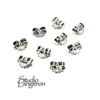 10 pcs (5 pair) 925 Sterling silver Friction Ear Nuts, Butterfly Earring Backs, Earring components, Jewelry making, Sterling silver backs