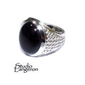 Black onyx ring 925 sterling silver, size 9, Handmade ring, single copy, 925 sterling silver, Black onyx, silver ring, gemstone - 1 piece