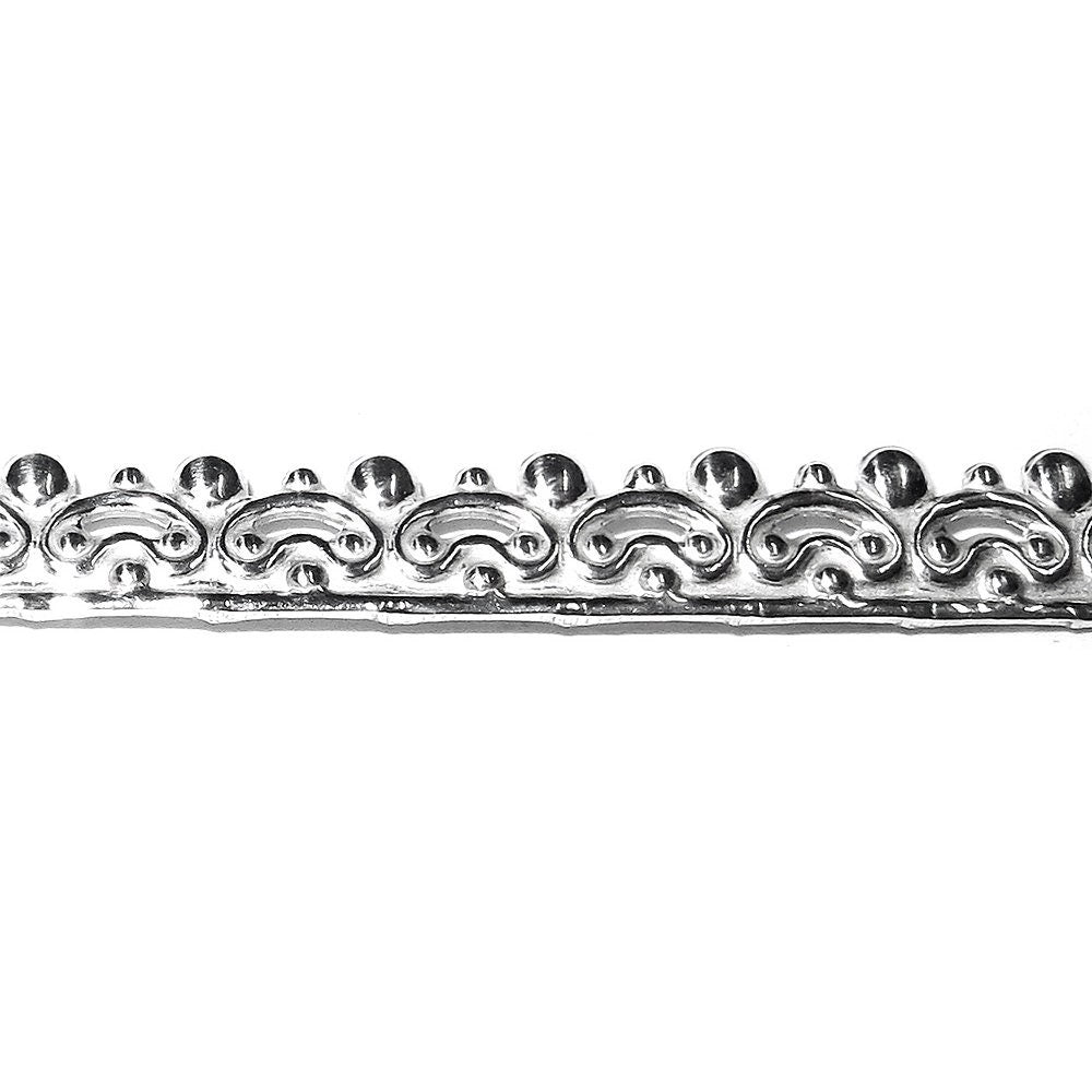 935 Argentium Silver Gallery wire 1291H, Gallery ribbon, Gallery pattern, Argentium silver, Jewelry making, Setting - 4 inch (10 cm)