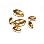 14K yellow gold filled oval beads size 3x6, 5x8.5, 7x11 mm, Oval Beads, Jewelry making, Gold filled beads, 14K Yellow Gold Filled - 1 piece