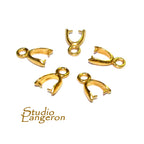 14K Yellow gold filled Pinch small Pendant Bail, Jewelry making, bail for pendant, Bail, Bail gold filled, Bail finding - 1 piece