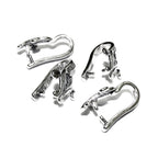 925 Sterling Silver Fleur-de-Lis Pinch Pendant Bail, sterling silver Bail, Jewelry making, bail for pendant, 925 Sterling silver - 1 piece