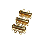 14K Yellow Gold Filled Tube Bar Clasp 2-Hole size 4.3x15 mm, Gold Filled Clasps, Slide Clasp, Jewelry making, Tube Slide Clasp - 1 piece