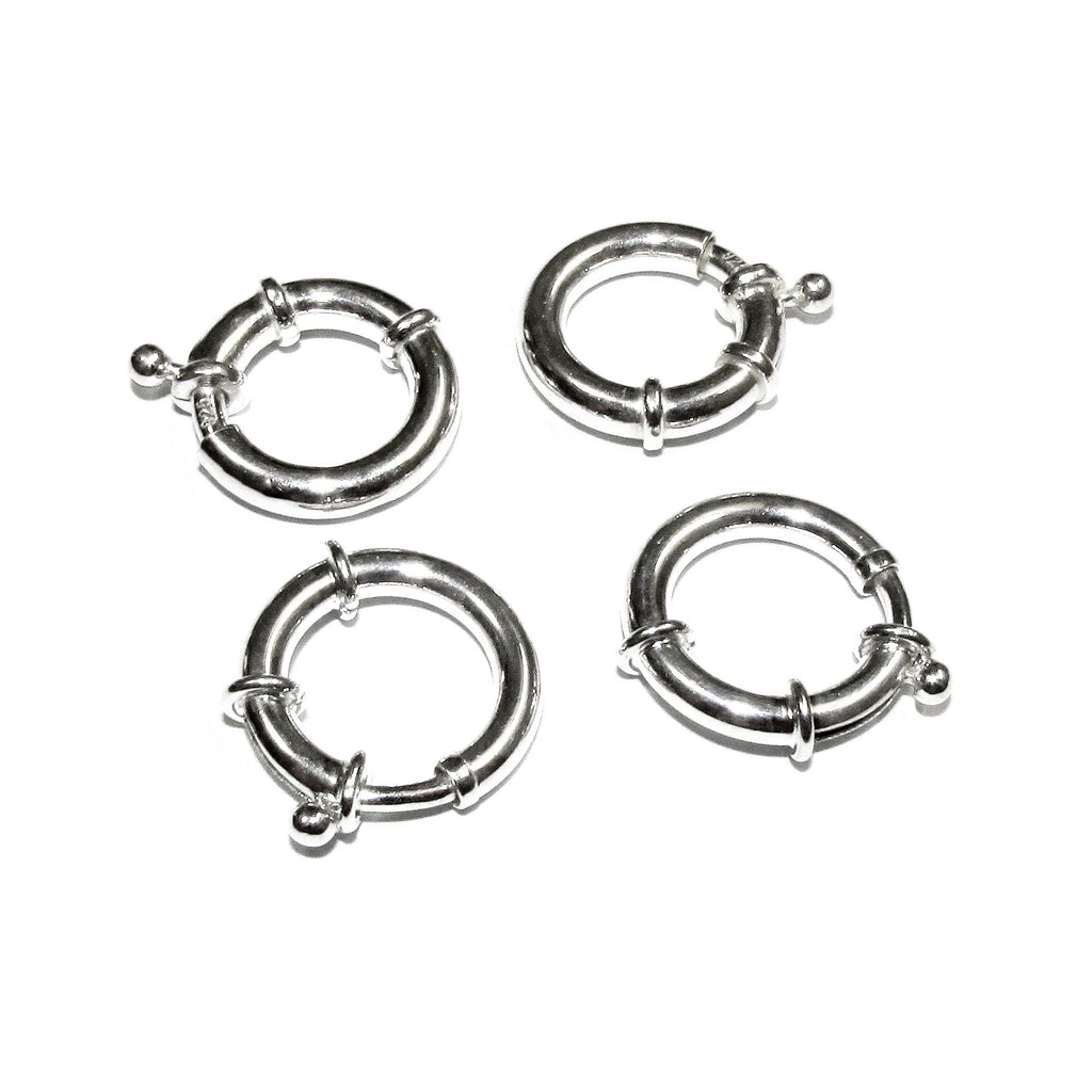 925 Sterling Silver Spring ring Clasps sizes 18 mm, Spring ring clasp, Jewelry making, Sterling silver, 925 Silver clasp, Clasp - 1 piece