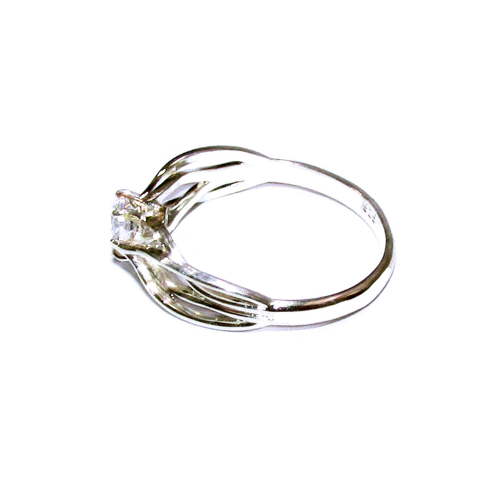 White topaz ring 925 sterling silver size 5, Handmade ring, single copy, sterling silver, White topaz ring, silver ring, Gift ring