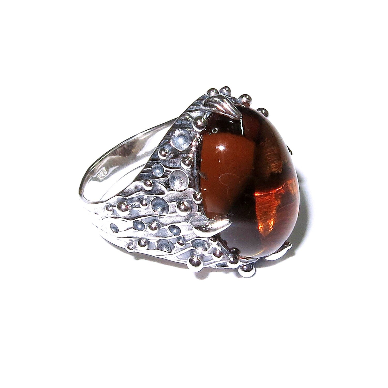 Gold chalcedony ring 925 sterling silver size 8 1/2, Handmade ring, single copy, 925 sterling silver, Gold chalcedony, silver ring, gemstone