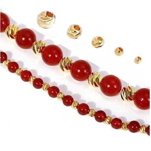 14K yellow gold filled diamond cut beads size 2,5, 3,0, 4.0, 5.0, 6.0mm, round beads, Jewelry making, diamond cut beads - 1 piece