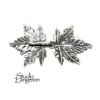 925 Sterling Silver Hook Eye Maple Leaf Clasps, Silver clasp, Jewelry making, Hook eye clasp, Sterling silver, Maple Leaf clasp - 1 piece