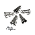 925 Sterling silver Bead Cones, Beading, Beading cones, Sterling silver, Jewelry making, Lariat, End caps, Silver cone - 1 pair (2 piece)