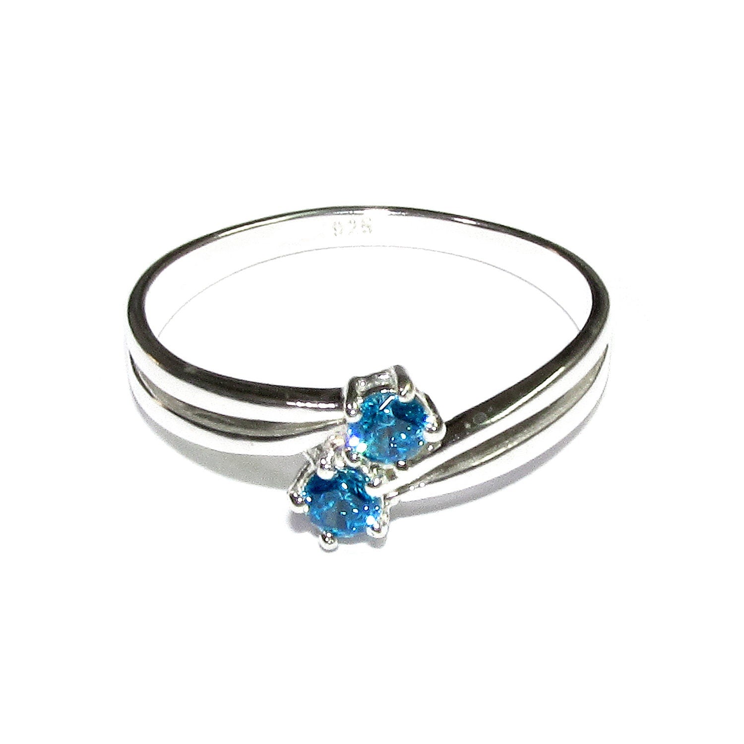 Blue topaz ring 925 sterling silver size 7 1/2, Handmade ring, single copy, sterling silver, Blue topaz ring, silver ring, gemstone