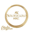 9K Solder wire yellow solid gold easy, medium, hard, solder gold, wire gold, solder, Jewelry making, gold 9K, solid gold - 4 inch (10 cm)