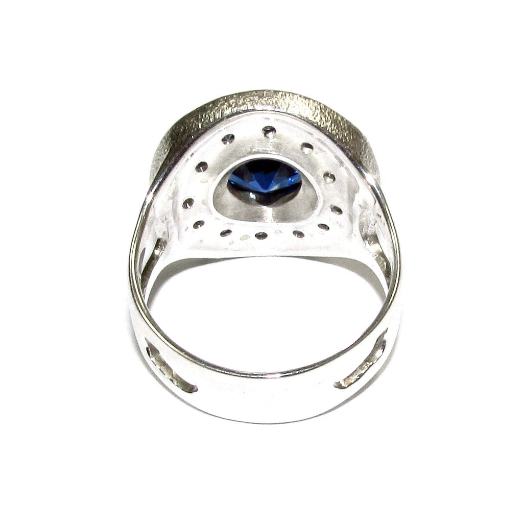 Statement Blue topaz ring 925 sterling silver size 8 1/2, handmade ring, single copy, silver ring, Blue topaz, gemstone, Blue ring