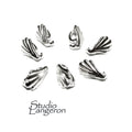 925 Sterling silver decorative Leaf Pendant Bails, sterling silver Bail, Jewelry making, Bail finding, bail for pendant, silver - 1 piece