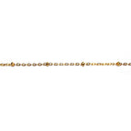 14/20 Yellow Gold-Filled Oval Cable Chain with 2mm Roundel Beads - 1 Ft (30 cm)