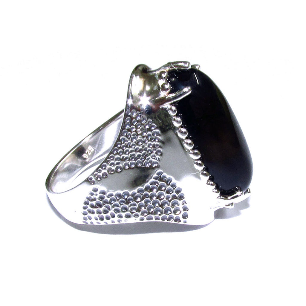 Statement Rauch topaz ring 925 sterling silver size 7 1/2, handmade ring, single copy, unique design, Rauch topaz, silver ring, gemstone