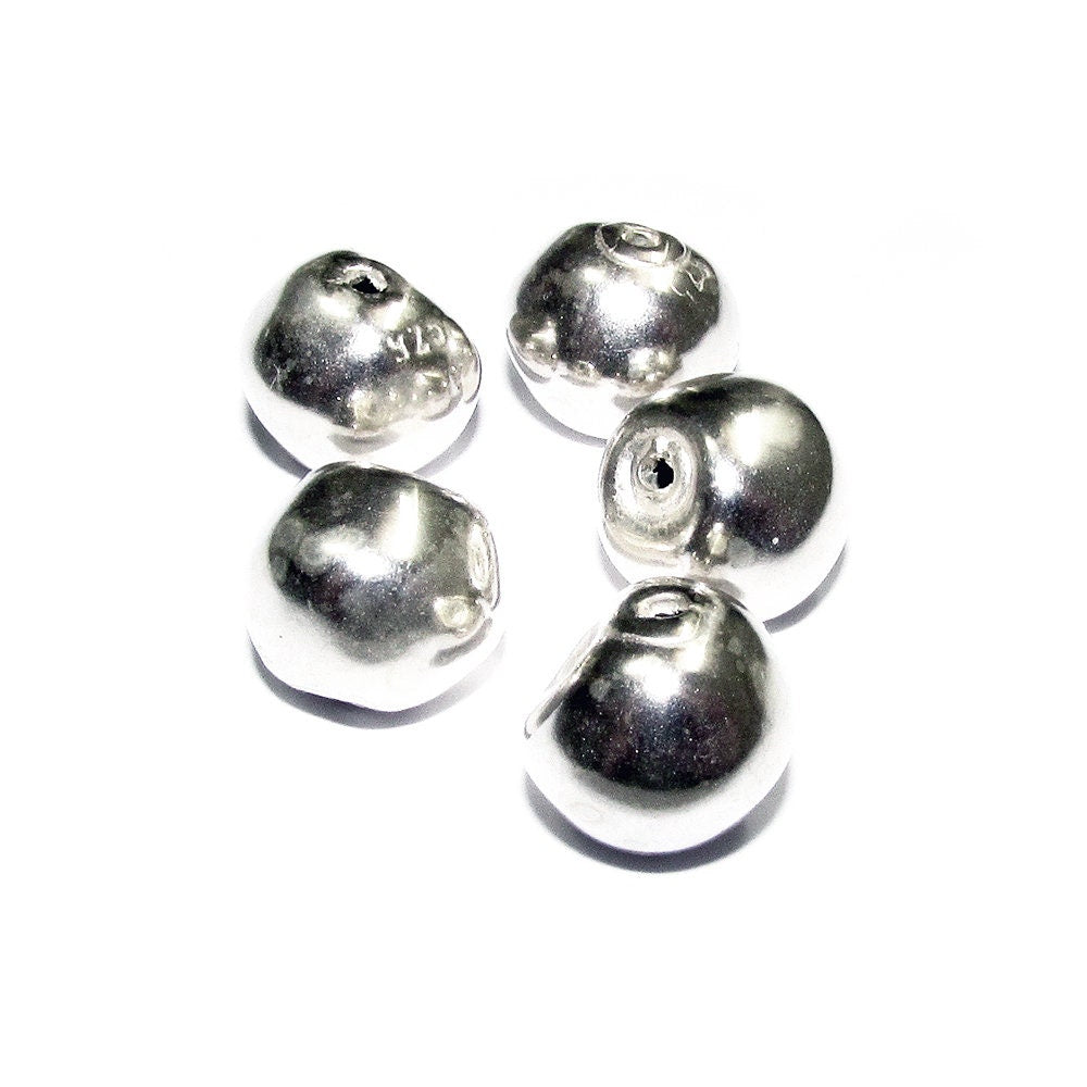 925 sterling silver handmade beads BB40, handmade, silver beads, Jewelry making, handmade beads, decorative beads, Original beads - 1 piece