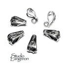 925 Sterling silver Swirl Design Pendant Bail, Bail with hook, bail with look, Jewelry making, Bail silver, Bail finding, Pendant - 1 piece