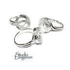 12 mm 925 sterling silver blank ring with bezel cup size 5, 6, 7, 8, 9, silver ring, bezel cup, base ring, setting, Jewelry making - 1 piece