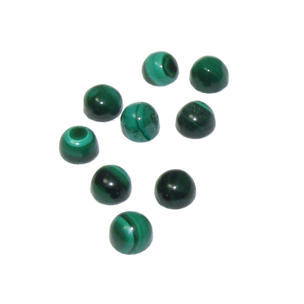 4 mm Malachite Cabochon, Natural Gemstone, Calibrated Size, Malachite gems, Gemstone Round, cabochon, Jewelry making - 1 piece