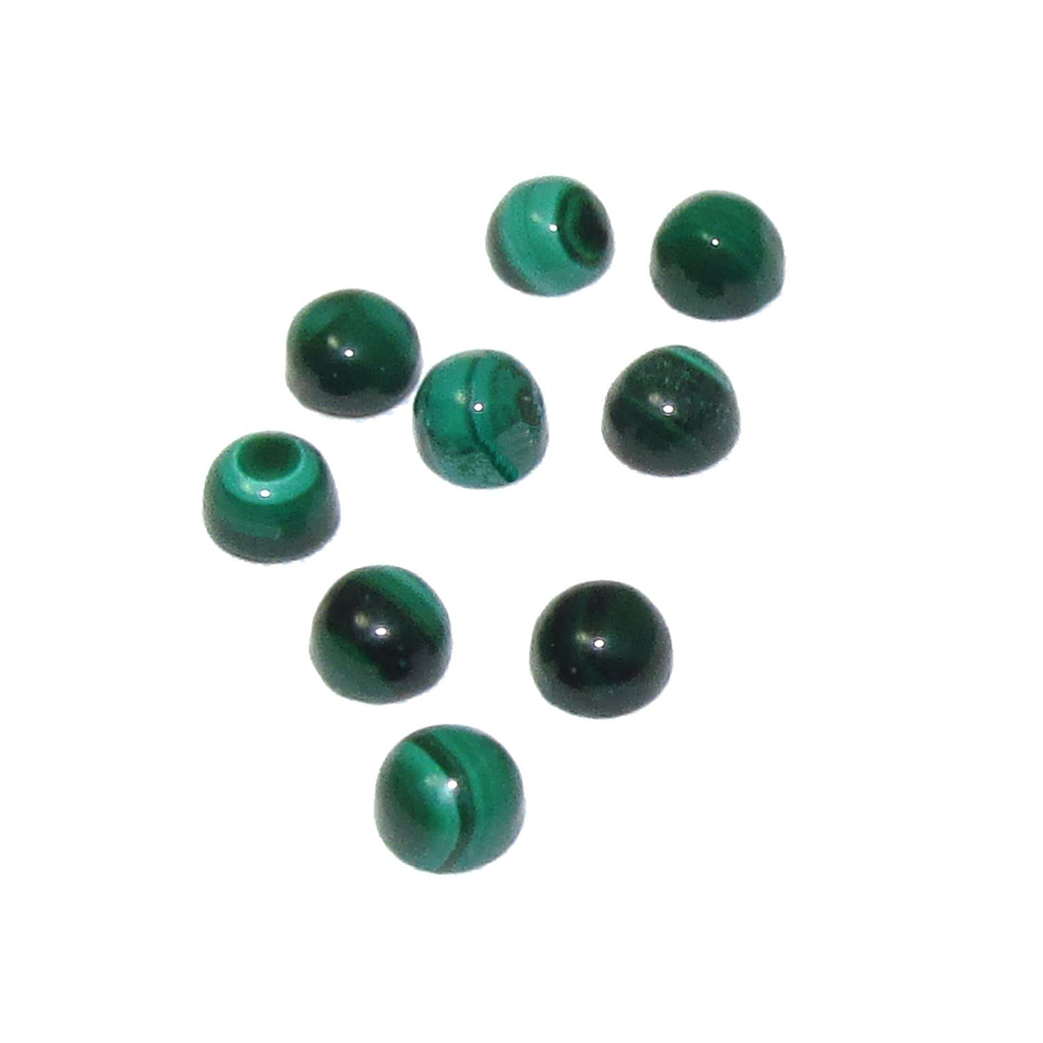 4 mm Malachite Cabochon, Natural Gemstone, Calibrated Size, Malachite gems, Gemstone Round, cabochon, Jewelry making - 1 piece