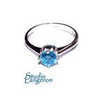 Blue topaz ring 925 sterling silver size 9, Handmade ring, single copy, sterling silver, Blue topaz ring, silver ring, gemstone, blue ring