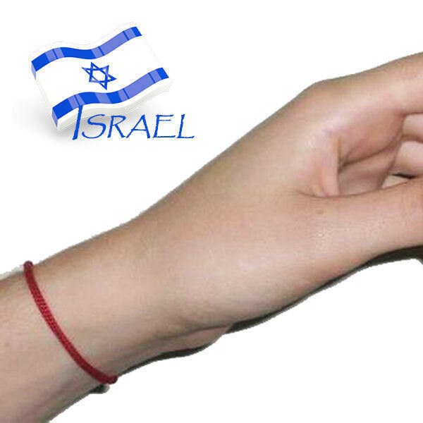 Red string bracelet, Red bracelet with prayer, Jerusalem, Judaism, Red string from Israel, Ben Porat prayer, Jerusalem, Israel, Evil eye