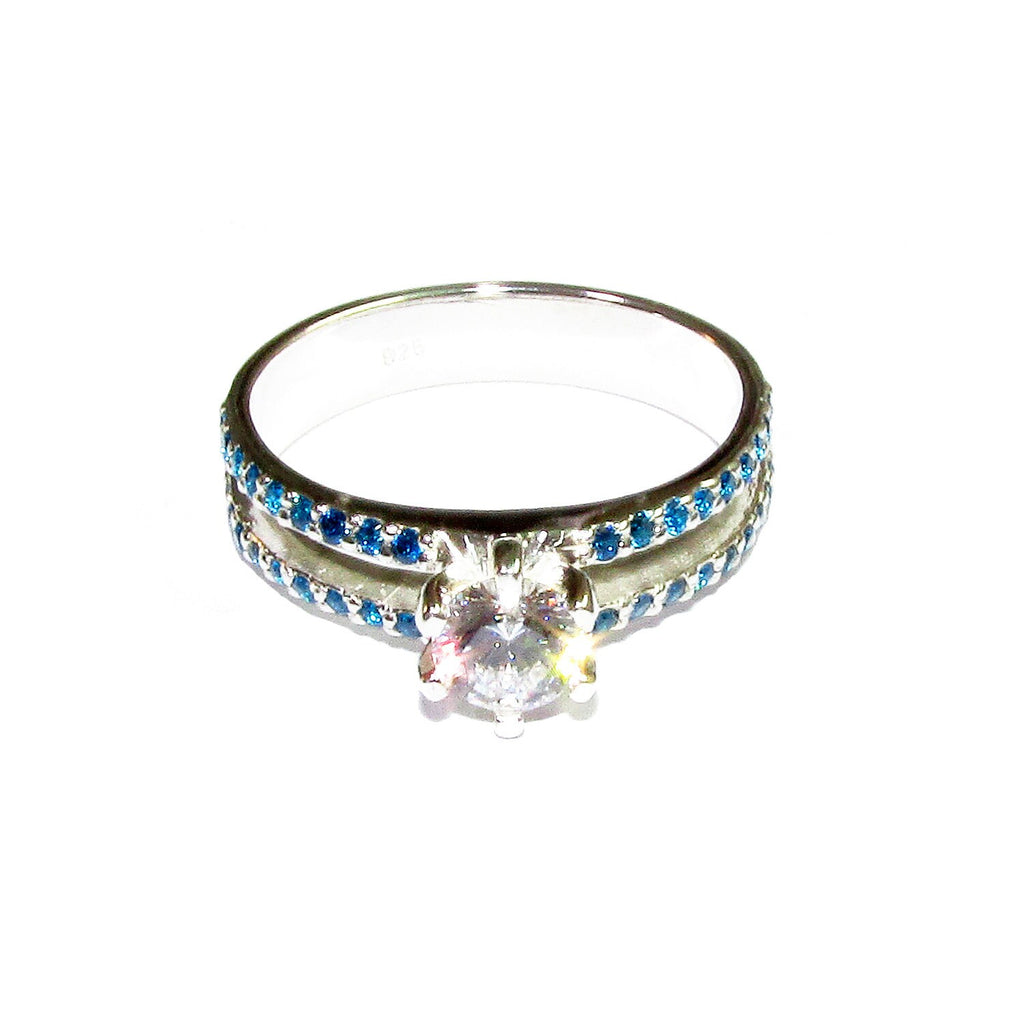 White topaz ring 925 sterling silver size 8, Handmade ring, single copy, sterling silver, White topaz, silver ring, gemstone, Gift ring