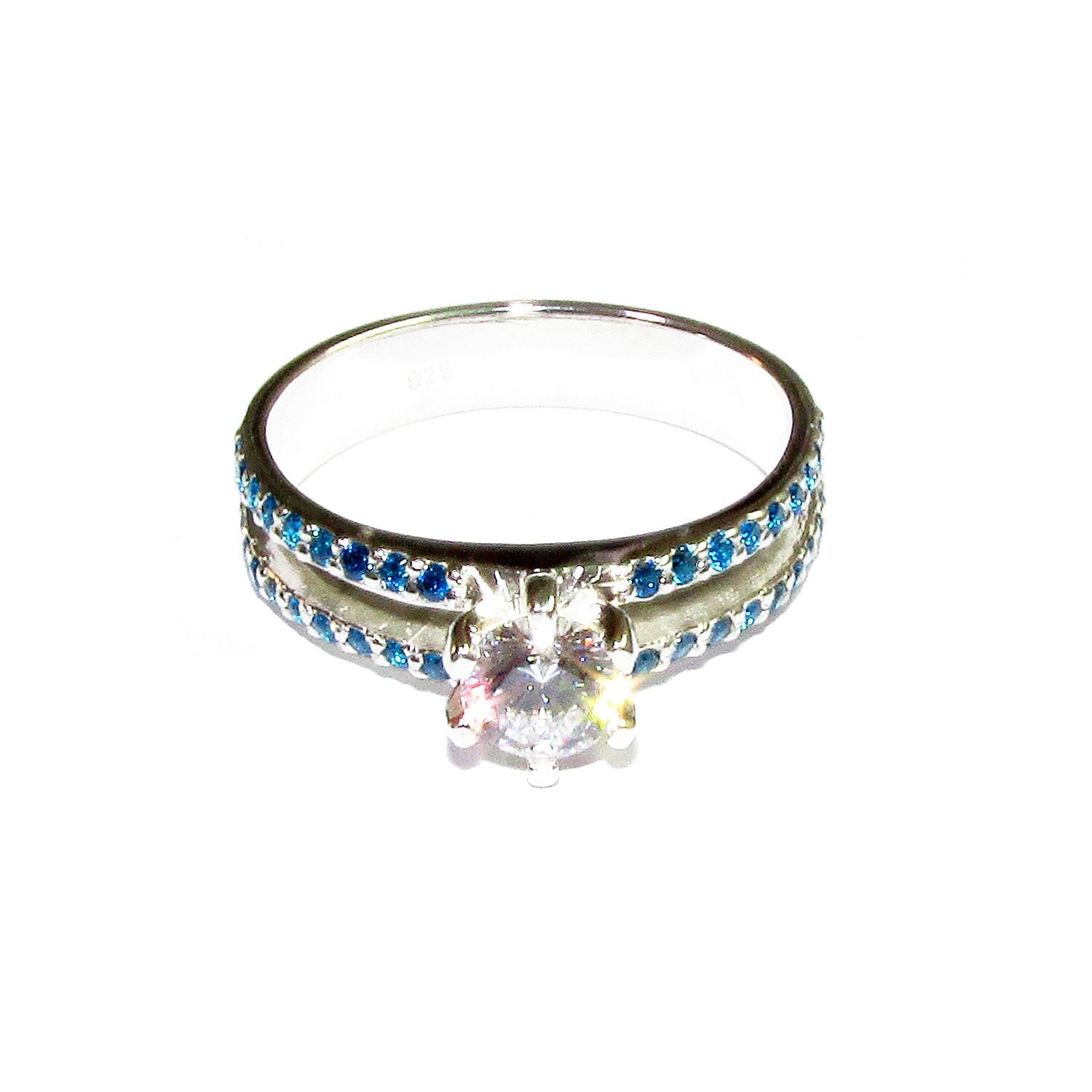 White topaz ring 925 sterling silver size 8, Handmade ring, single copy, sterling silver, White topaz, silver ring, gemstone, Gift ring