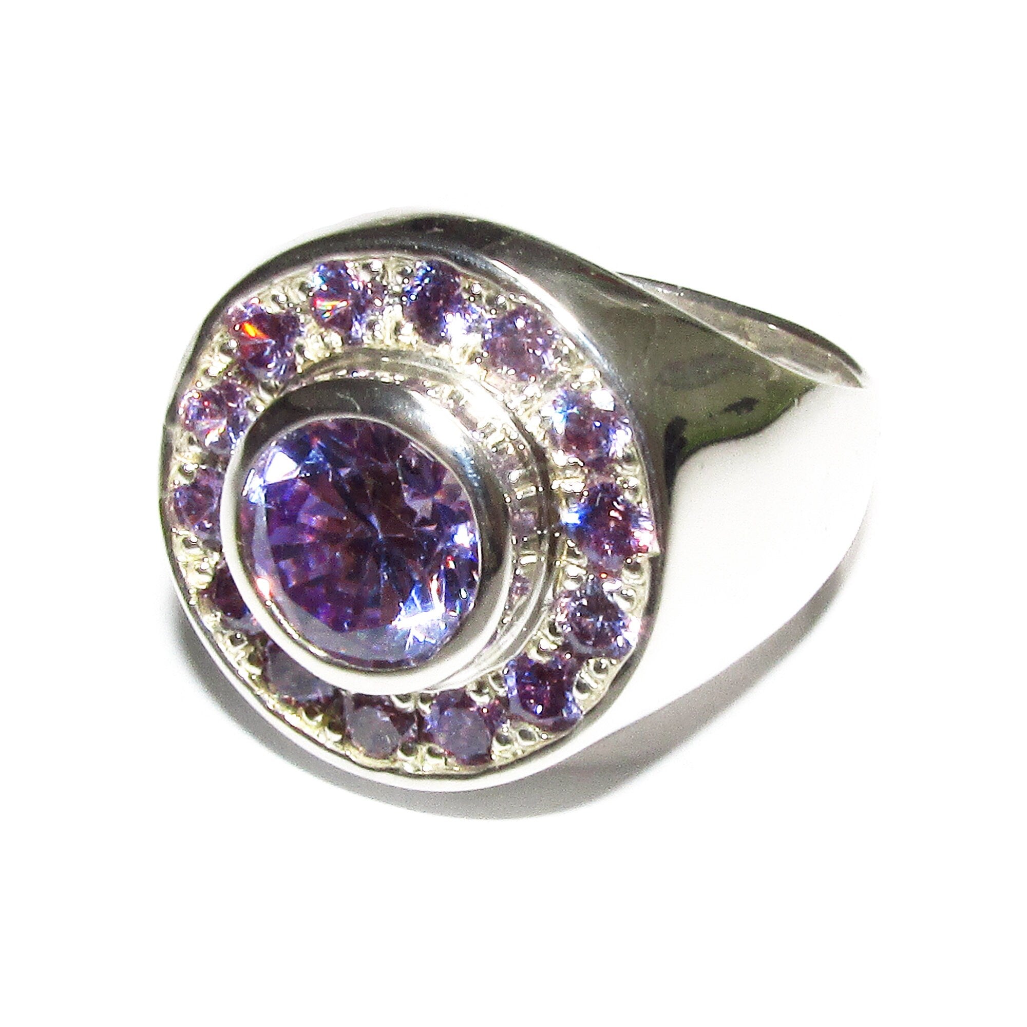 Statement Amethysts ring 925 sterling silver size 8, Handmade ring, single copy, sterling silver, Amethysts, silver ring, Amethyst ring