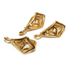 14K Yellow gold filled decorative rhombus Pendant Bail, Bail with hook, bail with loop, Bail gold filled, Jewelry making - 1 piece