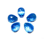 Natural Blue topaz Teardrop faceted Beads size 10x13 mm, Blue topaz Gemstone, Jewelry making, Natural Gemstone Teardrop beads - 1 piece