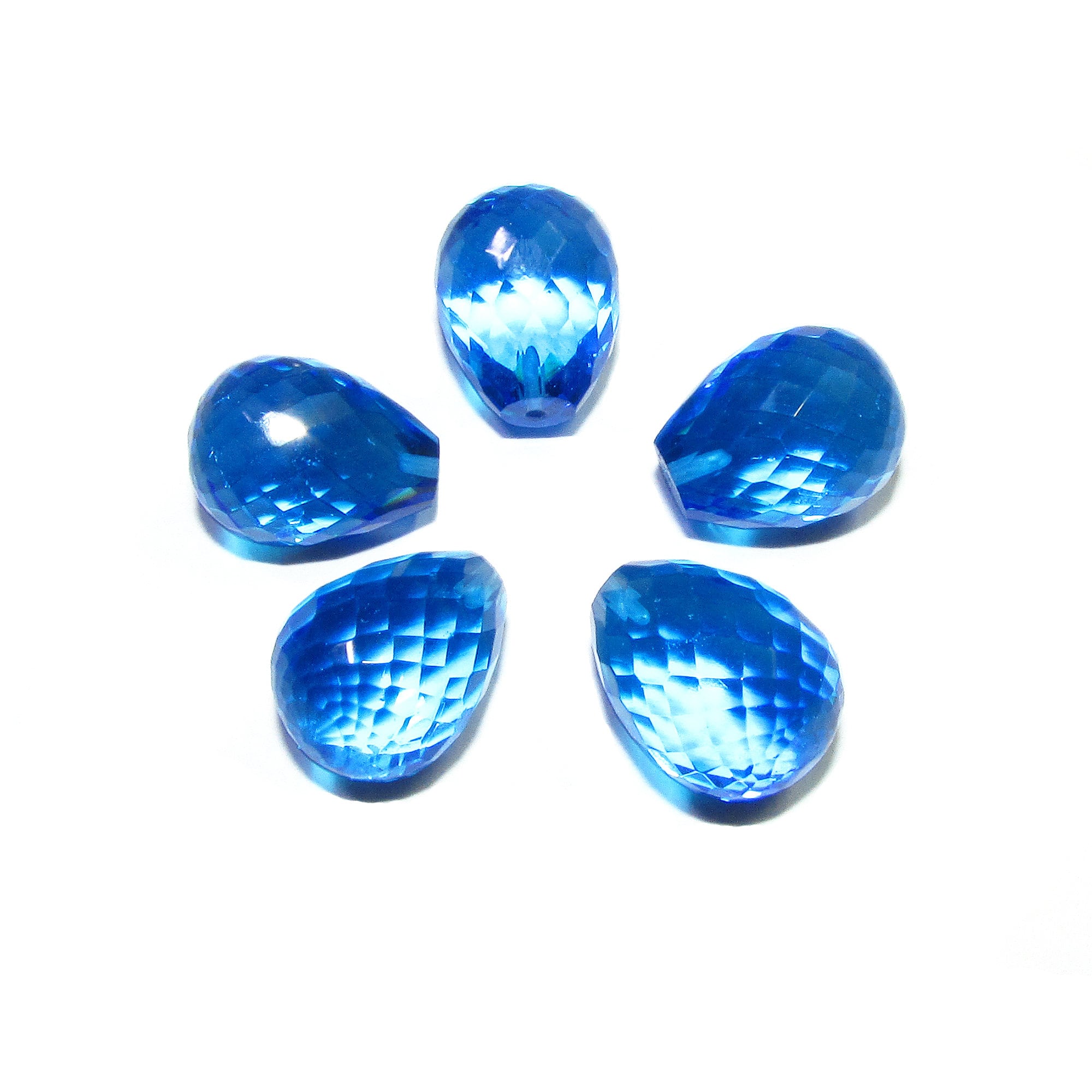 Natural Blue topaz Teardrop faceted Beads size 10x13 mm, Blue topaz Gemstone, Jewelry making, Natural Gemstone Teardrop beads - 1 piece