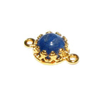 14K Gold Filled natural kyanite round Link Connector size 14x7 mm, Natural kyanite gold filled link, Jewelry making, Connector - 1 piece