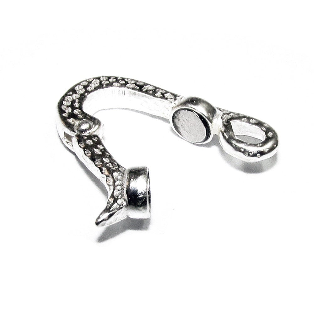 925 Sterling Silver Hook Eye Magnetic Clasps size 1.8 cm, Silver clasp, Clasps, Hook eye clasp, Jewelry making, Sterling silver - 1 piece